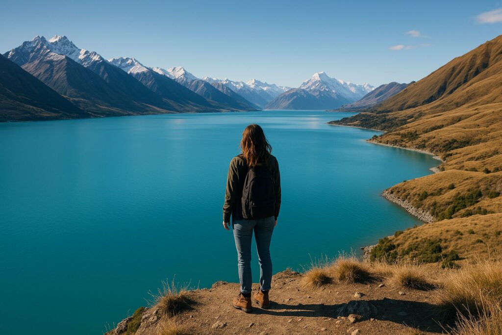 Watching the blue wonder New Zealand like view